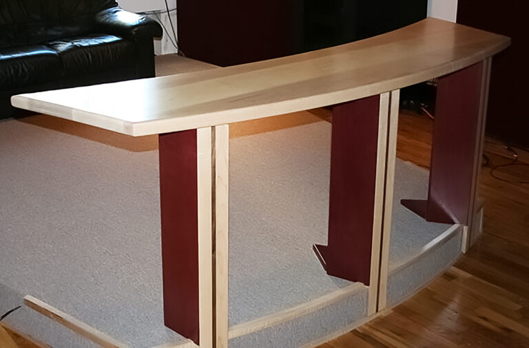 Solid Maple And Mahogany Producers Desk
